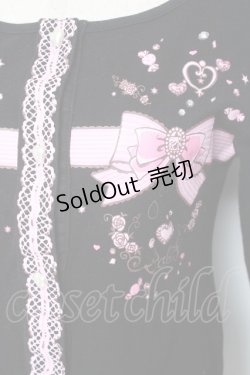 画像5: BABY, THE STARS SHINE BRIGHT / リボンモチーフプリントカーディガン  黒 Y-26-01-05-078-BA-TO-SZ-ZY