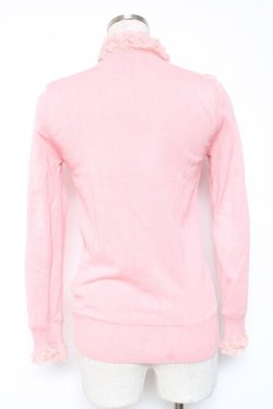 画像2: Snowdrop to Saint Maria / フラワーパールレースハイネックニットトップス  ピンク Y-26-01-05-082-LO-TO-SZ-ZY