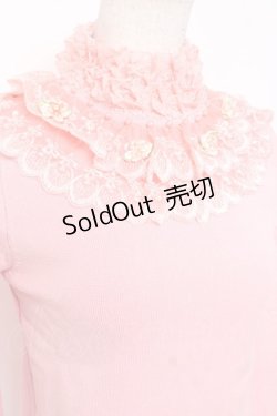 画像3: Snowdrop to Saint Maria / フラワーパールレースハイネックニットトップス  ピンク Y-26-01-05-082-LO-TO-SZ-ZY
