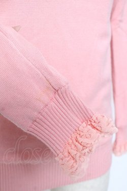 画像4: Snowdrop to Saint Maria / フラワーパールレースハイネックニットトップス  ピンク Y-26-01-05-082-LO-TO-SZ-ZY