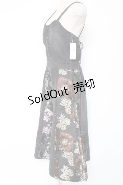 画像2: axes femme / パッチワーク風ジャンスカ M 黒 Y-26-01-05-083-AX-OP-SZ-ZY