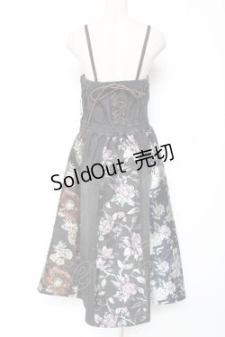 画像3: axes femme / パッチワーク風ジャンスカ M 黒 Y-26-01-05-083-AX-OP-SZ-ZY