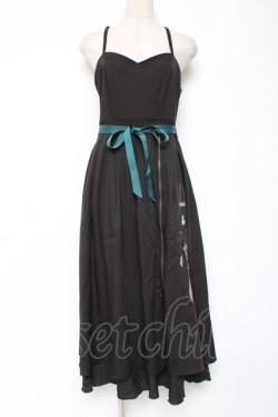 画像1: axes femme / チャイナ風刺繍キャミワンピース F 黒 Y-26-01-05-084-AX-OP-SZ-ZY