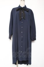 画像1: axes femme / フィッシュテールシャツワンピース F 紺 Y-26-01-05-085-AX-OP-SZ-ZS (1)