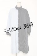 axes femme / ストライプ切替配色シャツワンピース F ブルー Y-26-01-05-086-AX-OP-SZ-ZI