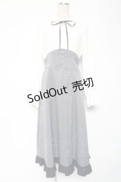 画像1: axes femme / ハイウエストドッキングワンピース F 紺 Y-26-01-05-090-AX-OP-SZ-ZY