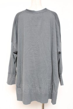 画像2: axes femme / Vネックビッグカーデ  グレー Y-26-01-05-092-AX-BL-SZ-ZY