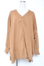 画像1: axes femme / Vネックビッグカーデ  キャメル Y-26-01-05-093-AX-BL-SZ-ZT385 (1)