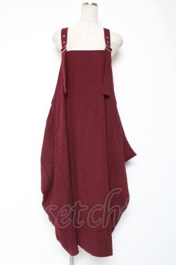 画像1: axes femme / 変型ジャンスカ  ワイン Y-26-01-05-096-AX-OP-SZ-ZY
