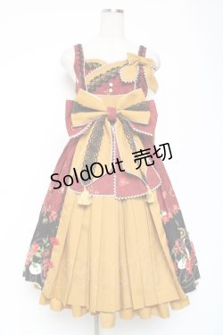 画像1: metamorphose / 風花のゆきうさぎプリーツジャンパースカート  赤 Y-26-01-05-098-ME-OP-SZ-ZY