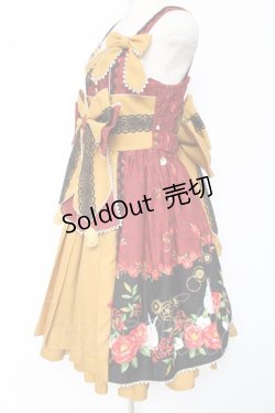 画像2: metamorphose / 風花のゆきうさぎプリーツジャンパースカート  赤 Y-26-01-05-098-ME-OP-SZ-ZY