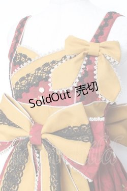 画像6: metamorphose / 風花のゆきうさぎプリーツジャンパースカート  赤 Y-26-01-05-098-ME-OP-SZ-ZY