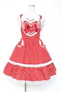 BABY, THE STARS SHINE BRIGHT / Milky Dot うさぎさんジャンパースカート  赤 Y-26-01-05-100-BA-OP-SZ-ZY