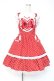 画像1: BABY, THE STARS SHINE BRIGHT / Milky Dot うさぎさんジャンパースカート  赤 Y-26-01-05-100-BA-OP-SZ-ZY (1)