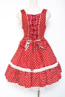 画像3: BABY, THE STARS SHINE BRIGHT / Milky Dot うさぎさんジャンパースカート  赤 Y-26-01-05-100-BA-OP-SZ-ZY