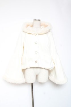 画像1: axes femme POETIQUE / ベルスリーブフード付コート M 生成り Y-26-01-05-105-AX-CO-SZ-ZY