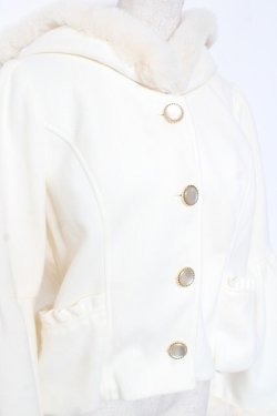 画像4: axes femme POETIQUE / ベルスリーブフード付コート M 生成り Y-26-01-05-105-AX-CO-SZ-ZY