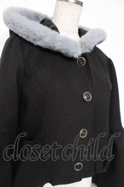 画像4: axes femme POETIQUE / ベルスリーブフード付コート M 黒 Y-26-01-05-106-AX-CO-SZ-ZY