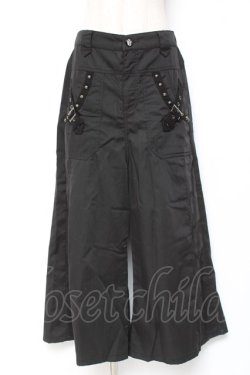 画像1: ALGONQUINS / 丸スタッズベルトデザインワイドパンツ F 黒 Y-26-01-05-109-AL-PA-SZ-ZY