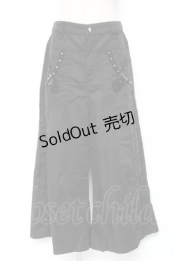 画像1: ALGONQUINS / 丸スタッズベルトデザインワイドパンツ F 黒 Y-26-01-05-109-AL-PA-SZ-ZY