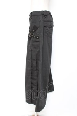 画像2: ALGONQUINS / 丸スタッズベルトデザインワイドパンツ F 黒 Y-26-01-05-109-AL-PA-SZ-ZY