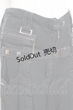 画像5: ALGONQUINS / ベルトスタッズハーフパンツ F 黒 Y-26-01-05-110-AL-PA-SZ-ZY