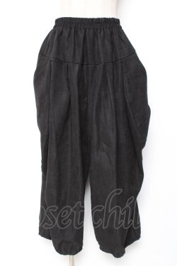 画像1: axes femme / タック変形パンツ  黒 Y-26-01-05-111-AX-PA-SZ-ZY