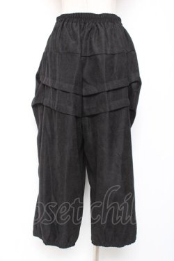 画像2: axes femme / タック変形パンツ  黒 Y-26-01-05-111-AX-PA-SZ-ZY