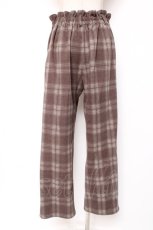 画像2: axes femme / 裾刺繍起毛ストレートパンツ L Dブラウン Y-26-01-05-114-AX-PA-SZ-ZT577 (2)