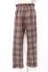 画像2: axes femme / 裾刺繍起毛ストレートパンツ L Dブラウン Y-26-01-05-114-AX-PA-SZ-ZY (2)
