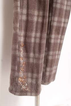 画像3: axes femme / 裾刺繍起毛ストレートパンツ L Dブラウン Y-26-01-05-114-AX-PA-SZ-ZY