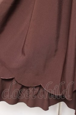 画像4: axes femme POETIQUE / 裾スカラップスカート M 茶 Y-26-01-05-115-AX-SK-SZ-ZY