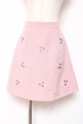 Ank Rouge / ローズ刺繍スカート M ピンク Y-26-01-05-116-CA-SK-SZ-ZY