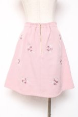 画像2: Ank Rouge / ローズ刺繍スカート M ピンク Y-26-01-05-116-CA-SK-SZ-ZI (2)