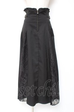 画像1: axes femme / ハイウエストロングスカート M 黒 Y-26-01-05-117-AX-SK-SZ-ZY