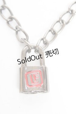 画像1: LISTEN FLAVOR / 南京錠ネックレス  黒 Y-26-01-05-003-PU-AC-SZ-ZY