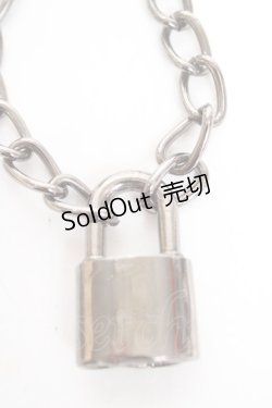 画像2: LISTEN FLAVOR / 南京錠ネックレス  黒 Y-26-01-05-003-PU-AC-SZ-ZY