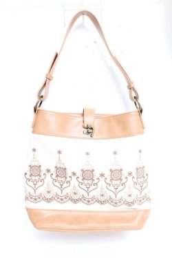 画像1: axes femme / キャンバス刺繍バッグ 280×310×120cm ベージュ Y-26-01-05-032-AX-BG-SZ-ZY