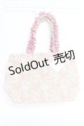 Maison de FLEUR / ゴブランフリルハンドルバッグ  ピンク Y-26-01-05-036-LO-BG-SZ-ZT335