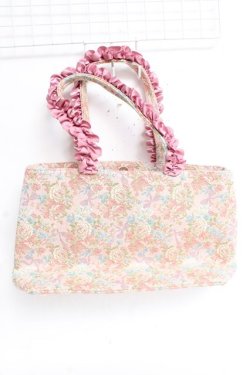 画像2: Maison de FLEUR / ゴブランフリルハンドルバッグ  ピンク Y-26-01-05-036-LO-BG-SZ-ZY