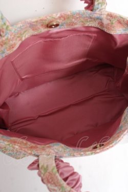 画像3: Maison de FLEUR / ゴブランフリルハンドルバッグ  ピンク Y-26-01-05-036-LO-BG-SZ-ZY