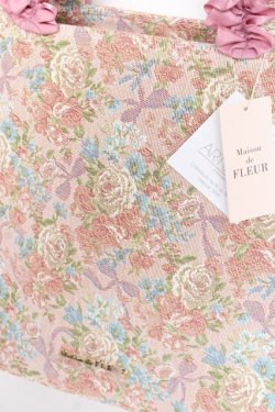 画像4: Maison de FLEUR / ゴブランフリルハンドルバッグ  ピンク Y-26-01-05-036-LO-BG-SZ-ZY