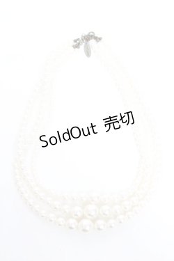 画像1: Ozz Croce / 三連パールチョーカー  オフ Y-26-01-05-004-OO-AC-SZ-ZY