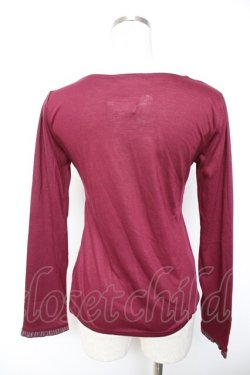 画像2: axes femme / レジメ柄レースup PO M ワイン Y-26-01-07-051-AX-TO-SZ-ZY