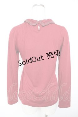 画像2: axes femme / ブローチ付きブラウス風プルオーバー M ワイン Y-26-01-07-052-AX-TO-SZ-ZY