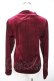 画像2: axes femme / 袖連ボタンラメベロアリブプルオーバー  ワイン Y-26-01-07-053-AX-TO-SZ-ZY (2)