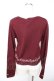 画像2: axes femme / メロディー刺繍カーディガン  ワイン Y-26-01-07-054-AX-TO-SZ-ZY (2)