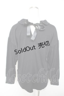 画像2: axes femme / 刺繍入シャツデザインプルオーバー M 黒 Y-26-01-07-056-AX-TO-SZ-ZI