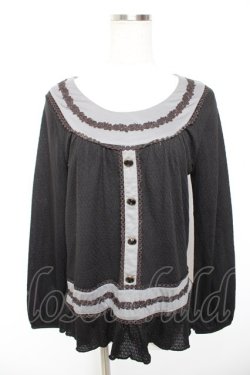 画像1: axes femme / ローウエストAラインプルオーバー M クロ Y-26-01-07-057-AX-TO-SZ-ZY