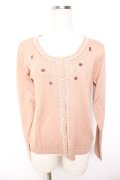 axes femme / バラ刺繍カーディガン M アワピンク Y-26-01-07-058-AX-TO-SZ-ZI